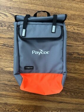 BRAND NEW Timbuk2 TUCK BACKPACK Gray and Orange Roll-Top Backpack.